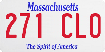 MA license plate 271CL0