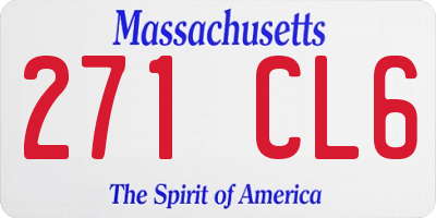 MA license plate 271CL6