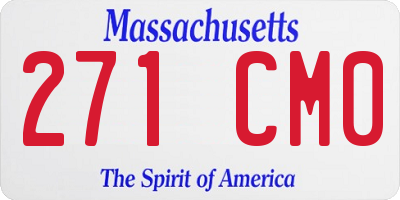 MA license plate 271CM0