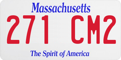 MA license plate 271CM2