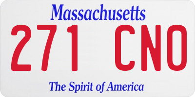 MA license plate 271CN0