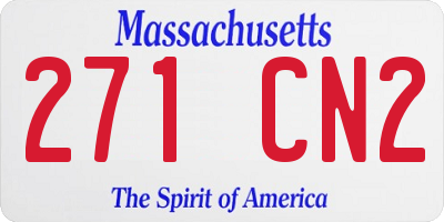 MA license plate 271CN2
