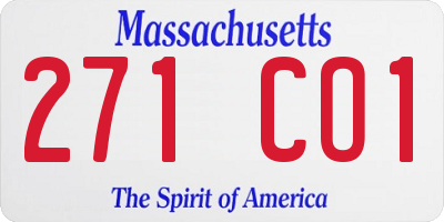 MA license plate 271CO1