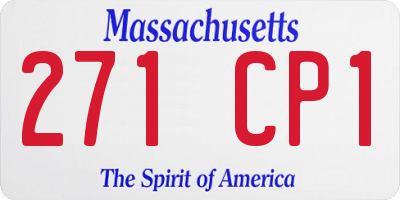 MA license plate 271CP1