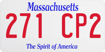 MA license plate 271CP2