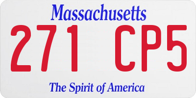 MA license plate 271CP5