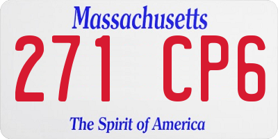 MA license plate 271CP6