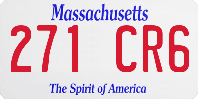 MA license plate 271CR6