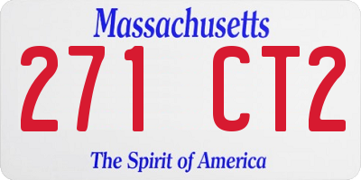 MA license plate 271CT2