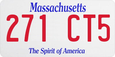 MA license plate 271CT5