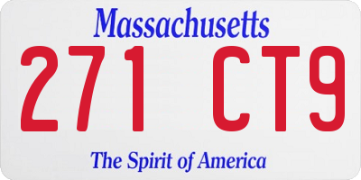 MA license plate 271CT9