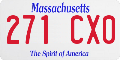 MA license plate 271CX0