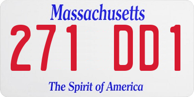 MA license plate 271DD1