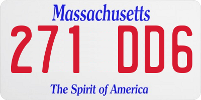 MA license plate 271DD6