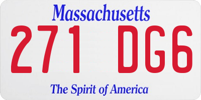 MA license plate 271DG6