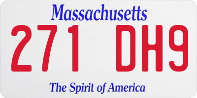 MA license plate 271DH9