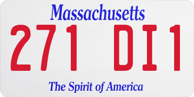 MA license plate 271DI1