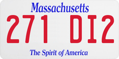 MA license plate 271DI2