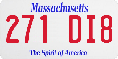 MA license plate 271DI8