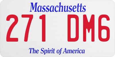 MA license plate 271DM6