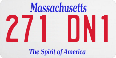 MA license plate 271DN1