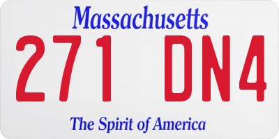 MA license plate 271DN4