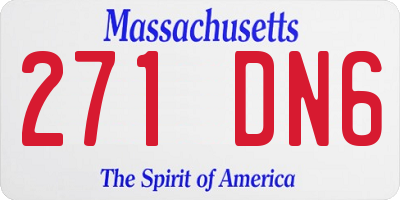 MA license plate 271DN6