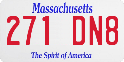 MA license plate 271DN8