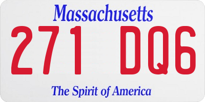 MA license plate 271DQ6