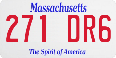 MA license plate 271DR6