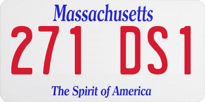 MA license plate 271DS1