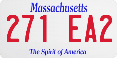 MA license plate 271EA2