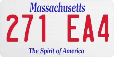 MA license plate 271EA4