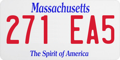 MA license plate 271EA5