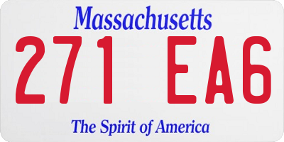 MA license plate 271EA6