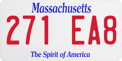 MA license plate 271EA8