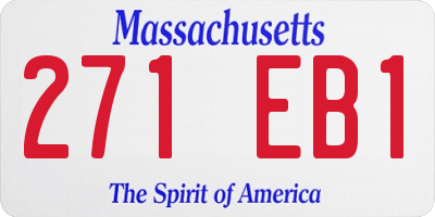 MA license plate 271EB1