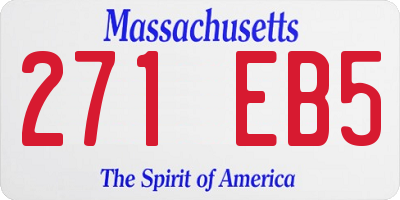 MA license plate 271EB5