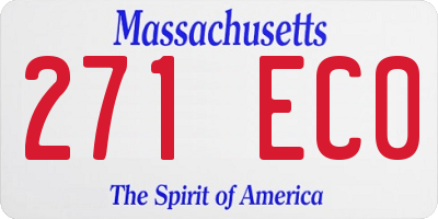 MA license plate 271EC0