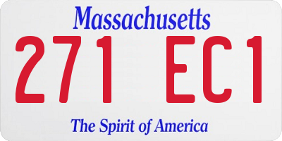 MA license plate 271EC1