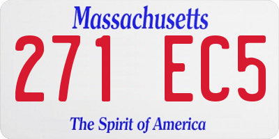 MA license plate 271EC5