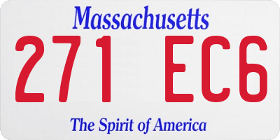 MA license plate 271EC6