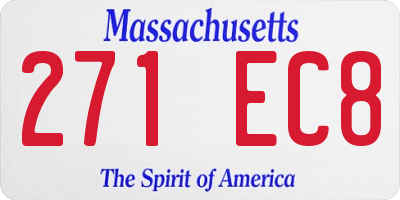MA license plate 271EC8