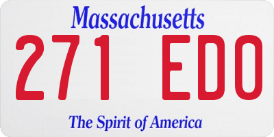 MA license plate 271ED0