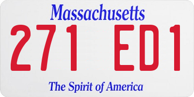 MA license plate 271ED1