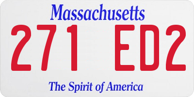 MA license plate 271ED2