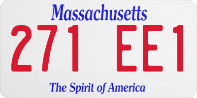 MA license plate 271EE1
