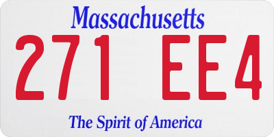 MA license plate 271EE4