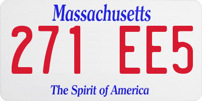 MA license plate 271EE5