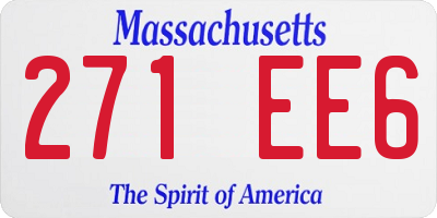 MA license plate 271EE6